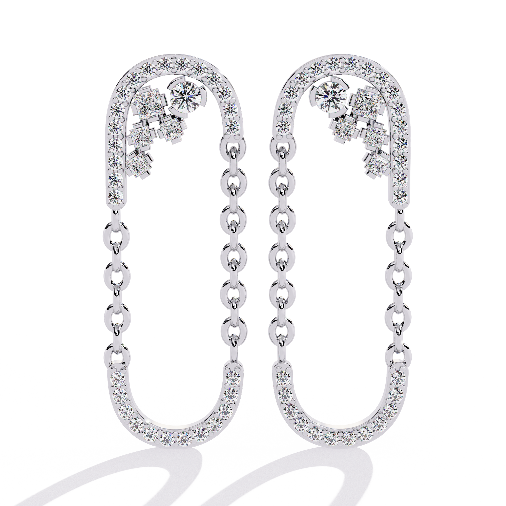 Buy Celestial Loop Natural Diamond Earrings | Solitairekart